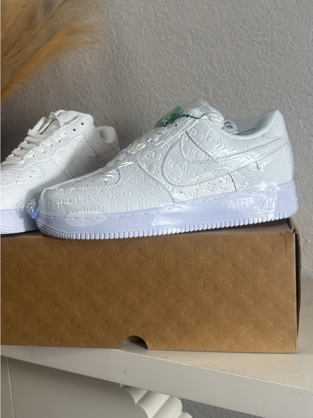 Louis Vuitton White Embossed Kids Sneakers